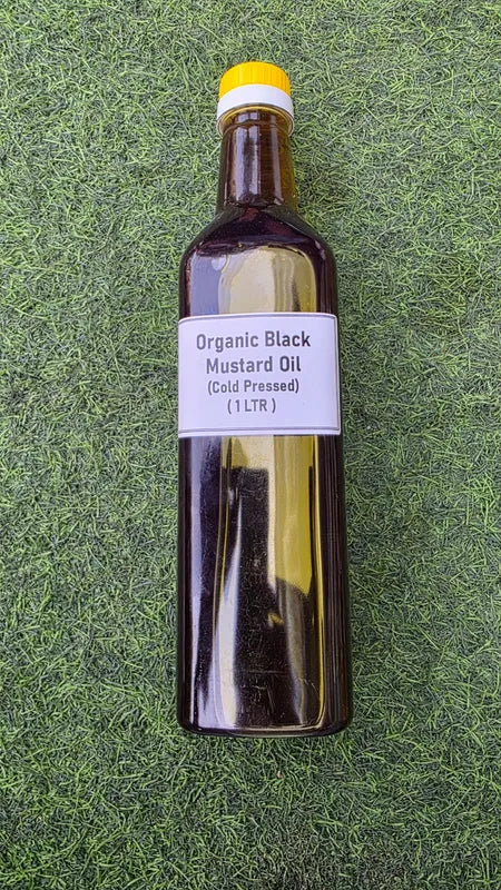 Organically Grown Black Mustard Oil (Cold Pressed) 1 LTR