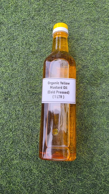 Organically Grown Yellow Mustard Oil (Cold Pressed) 1 LTR